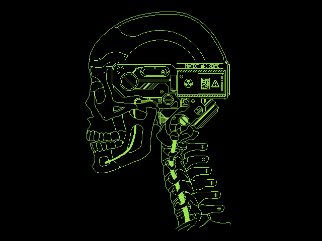 Cyberpunk skull concept art